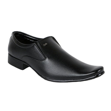 Men’s Classic Black Formal Shoes – Synthetic Leather Slip-On