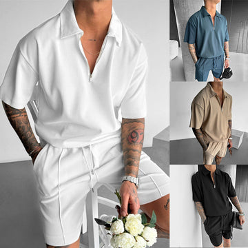 Men’s Summer Polo Set – Shirt + Shorts Combo | 2-in-1 Casual Outfit