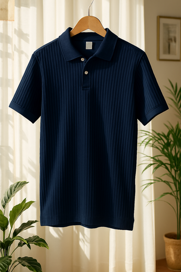 Men’s Polo T-Shirt Navy Blue – Casual Elegance for Everyday Wear