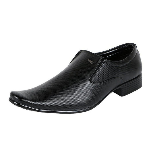Men’s Classic Black Formal Shoes – Synthetic Leather Slip-On