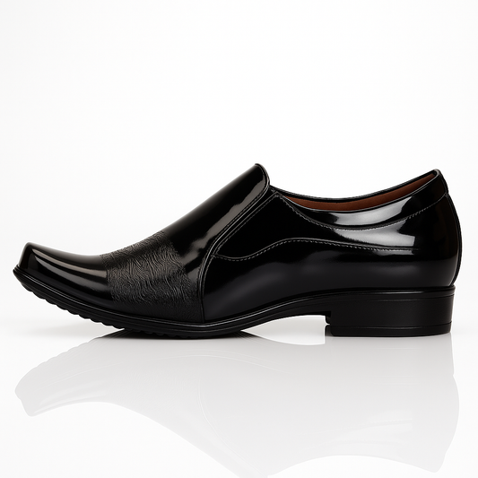 Men’s Patent Leather Dress Shoes – Black Slip-On Elegance